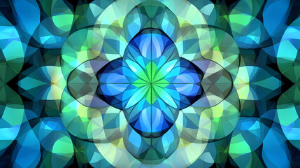 Wall Mural - abstract background with geometric pattern in blue and green hues, abstract, background, pattern, de