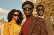 © Andrius - Stylish  black Friends wearing sunglesses in Retro style