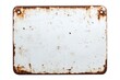 © Space Priest - Rusty vintage metal sign with weathered edges and blank center