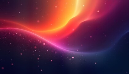 Aufkleber - Abstract vibrant gradient design. Colorful flowing waves in purple orange colors. Glowing effect. Grainy texture. Modern poster web page header. Futuristic, dynamic background. Suitable for tech