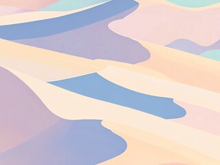 Wall Mural - pastel sand dunes: a dreamy landscape