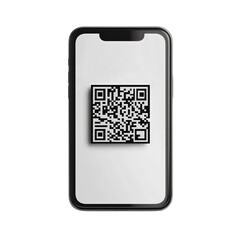 Isolated Smartphone Scanning QR Code for Digital Payment Concept Illustration