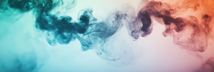 Aufkleber - Flowing clouds of colorful smoke create an abstract art piece for artistic expression and creative visualization. Generative AI