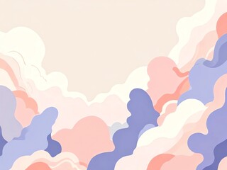 Wall Mural - pastel cloudscape: a dreamy abstract artwork