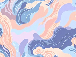 Wall Mural - abstract pastel swirls: a dreamy visual symphony