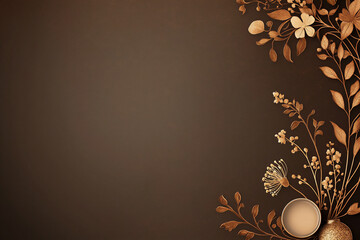 Wall Mural - P Sophisticated dark brown background with a