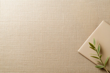 Wall Mural - P Warm taupe background with subtle woven tex