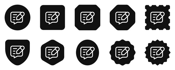 Wall Mural - Editable write review, comment, message vector icon. Part of a big icon set family. Perfect for web and app interfaces, presentations, infographics, etc