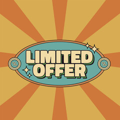 vintage text vector limited offer