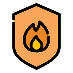 Wall Mural - fire prevention icon