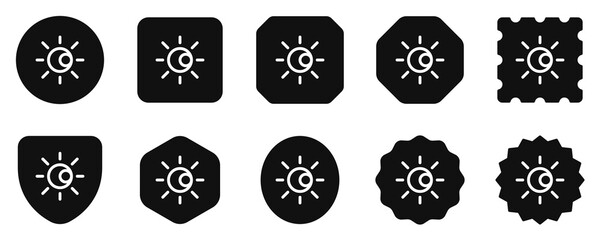 Wall Mural - Editable vector sun and moon icon. Part of a big icon set family. Perfect for web and app interfaces, presentations, infographics, etc