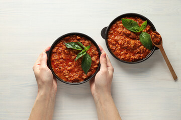 Wall Mural - Bolognese sauce, concept of tasty and delicious food