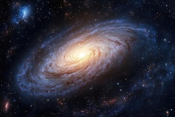 Wall Mural - celestial panorama of swirling galaxy arms across vast starlit cosmos