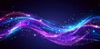 © Ekkarat_Studio - Glowing Purple and Blue Waves of Fiber Optic Light Abstract Design