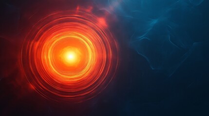 Wall Mural - abstract cosmic swirl orange blue nebula