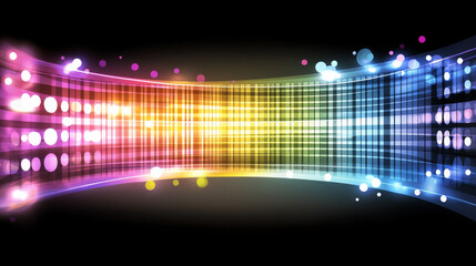 Wall Mural - Colorful abstract digital background with vibrant lights