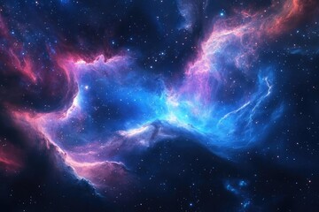 Wall Mural - ethereal cosmic nebula swirling with iridescent clouds and stardust ultra hd