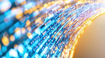 Data stream flowing, abstract tech background