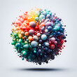 © unairakstudio - A burst of chromatic energy, as spheres of various sizes and colors converge in a dynamic composition.