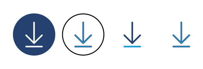 Wall Mural - download icon vector. download vector icon