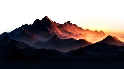 Canvas Print - Majestic Mountain Range at Sunrise