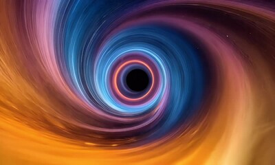 Wall Mural - Colorful swirling black hole, space exploration, cosmic background, science illustration
