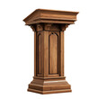 © Nahin - brown wood church pulpit png