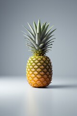 Wall Mural - there is a pineapple sitting on a table with a gray background