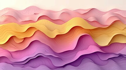 Wall Mural - abstract colorful waves background: trendy pink, purple, orange, yellow gradient texture for modern 