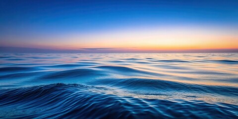 Wall Mural - Serene Ocean Waves at Sunset A Captivating View of the Horizon's Peaceful Embrace