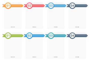 Wall Mural - Process chart with arrows and place for your text
