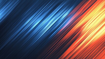 Wall Mural - Dynamic abstract background with diagonal lines of blue and orange creating a vibrant contrast