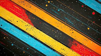 Wall Mural - vibrant abstract stripes: bold colors and dynamic design. a modern digital art graphic for backgroun