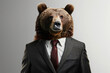 © Shivani - bear in a business suit on white background