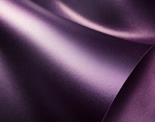 Close-up of rich, purple, satin-like fabric with soft waves and folds.