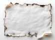 © paper later - Burned paper edges frame white center