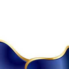 Wall Mural - abstract blue background with gold accent