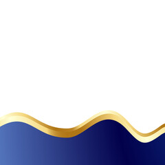 Wall Mural - abstract blue background with gold accent