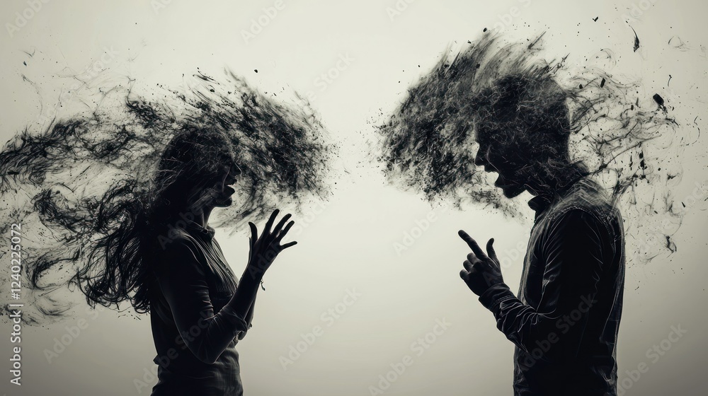Two people in a heated argument, with one visibly ignoring the otherâ ...