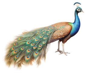 Wall Mural - PNG Peacock peacock animal bird.