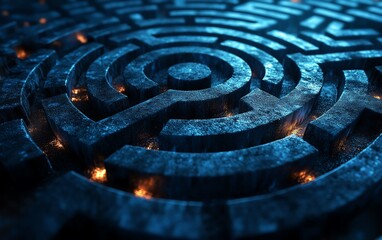 Poster - Abstract labyrinth maze