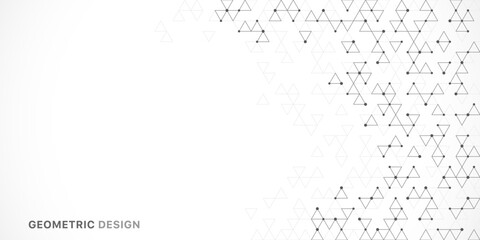 Leinwandbilder - Abstract vector background with a geometric pattern of triangle shapes. Graphic design element 