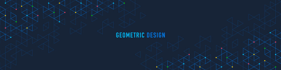 Leinwandbilder - Abstract vector background with a geometric pattern of triangle shapes. Graphic design element for web page or banner