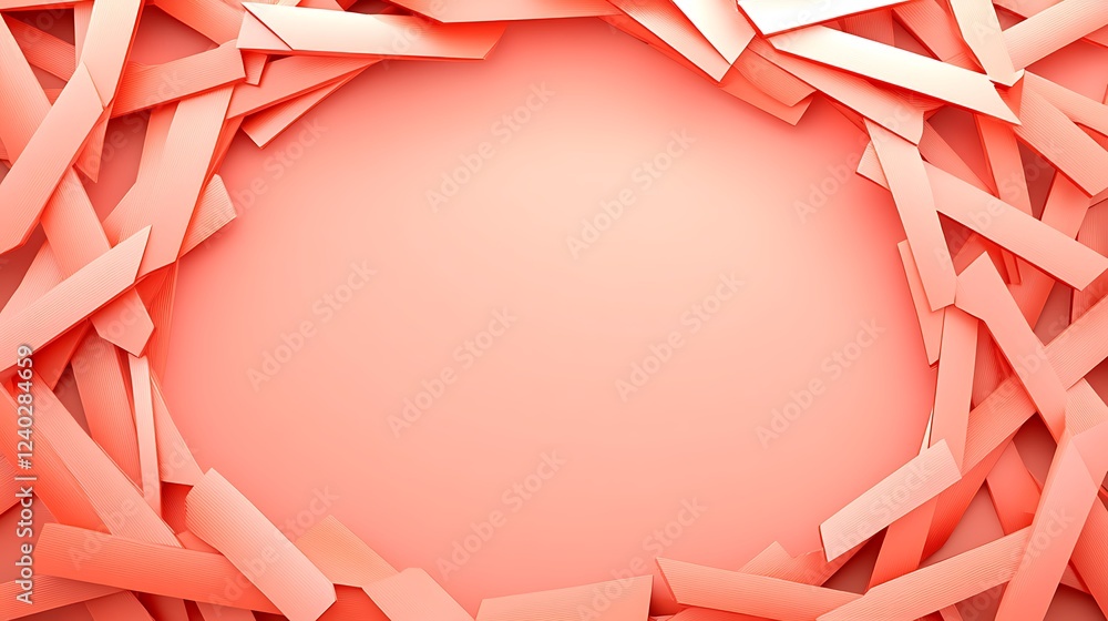 Coral abstract background, design, frame