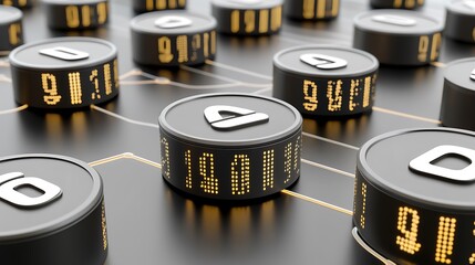 Data buttons digital network code background use