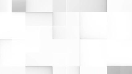 Fototapete - Abstract motion background from random moving cubes, seamless loop animation