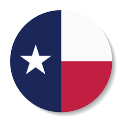 Wall Mural - Texas state circle flag logo icon digital vector illustration