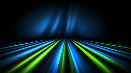 Wall Mural - Abstract Blue Green Light Speed Lines Background