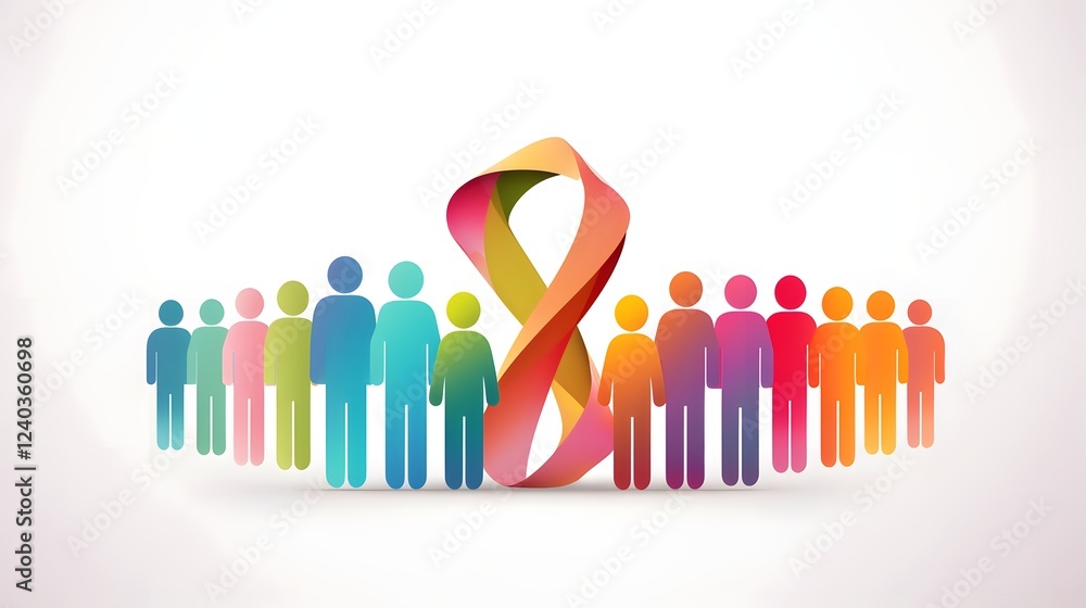 Chronic Illness Awareness Ribbon Treatment Plan Icon and Support Group ...
