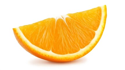 Wall Mural - Juicy Orange Slice Isolated on White Background